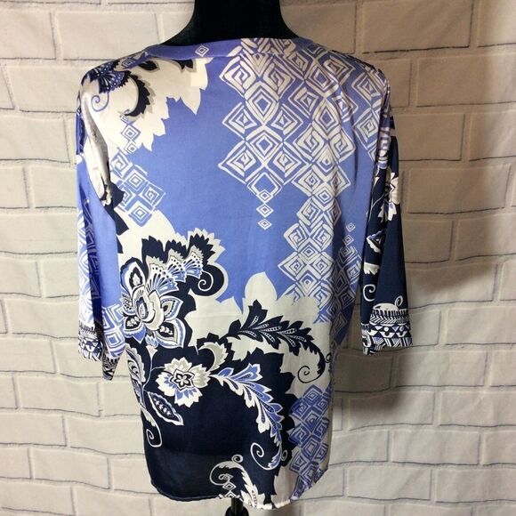 CHICO’S Women's 3/4 Sl Blouse Tunic Top SZ 1=M - - Picture 2 of 6